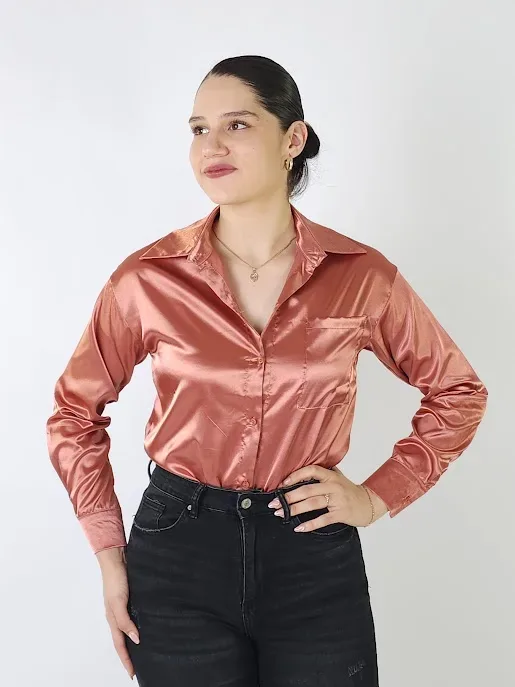 Blusa para dama color oro rosa