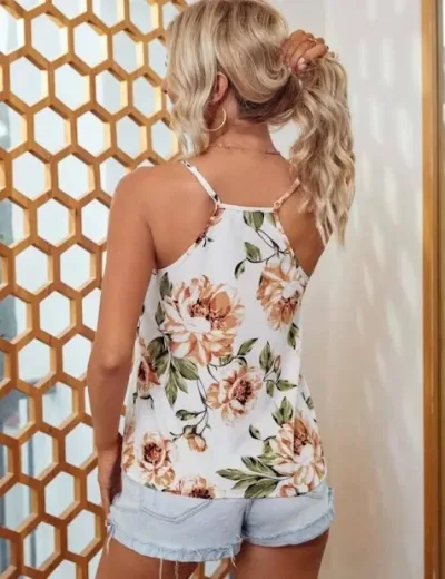 Blusa para dama color blanco diseño floral