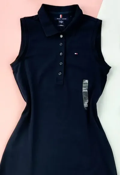 Vestido Tommy hilfiger  Slim fit para dama color azul