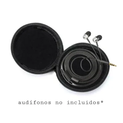 Funda protectora para auriculares color negro