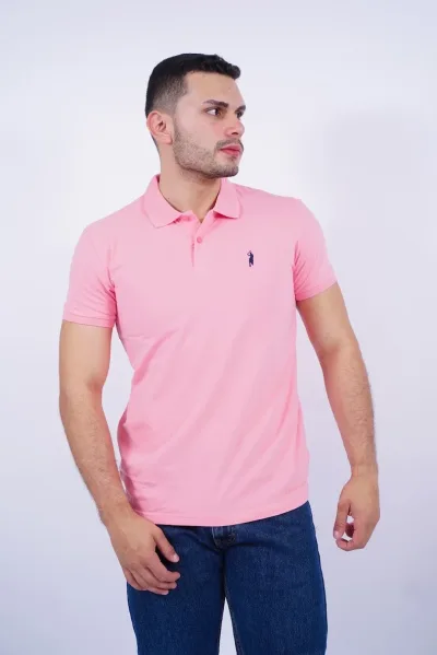 Camiseta Cambrige Polo Club para caballero color salmón
