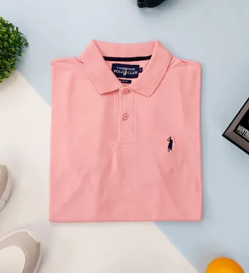 Camiseta Cambrige Polo Club para caballero color salmón