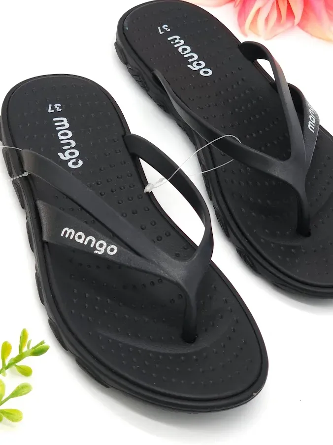 Sandalias Napa Black Mango para dama color negro