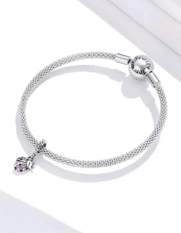 Charms de plata 925 diseño mariquita