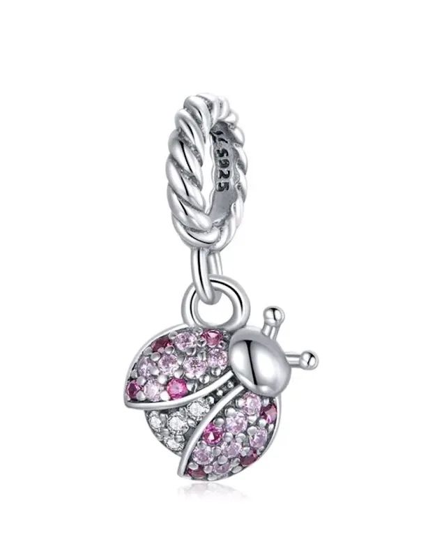 Charms de plata 925 diseño mariquita