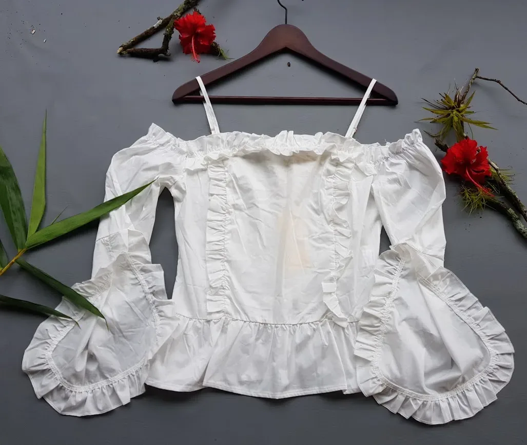Blusa L/C para dama color blanco