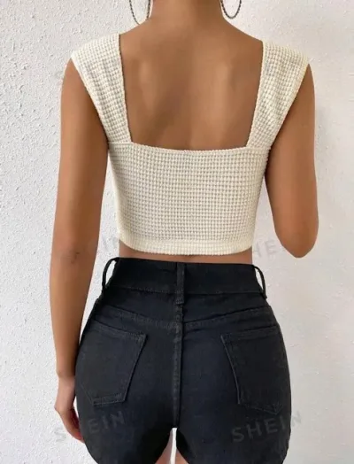 Crop top para dama color beige