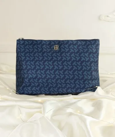 Cosmetiquera Tommy Hilfiger para dama color azul