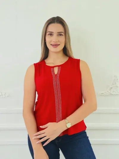 Blusa color rojo para Dama