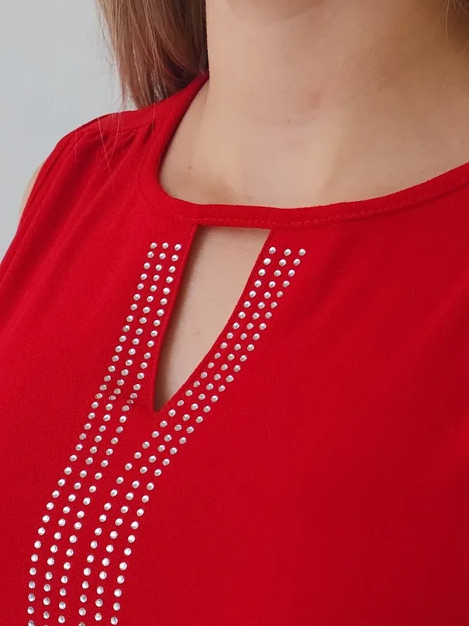 Blusa color rojo para Dama