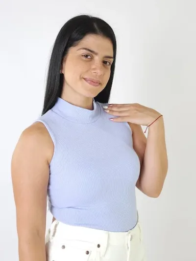 Blusa para dama color celeste