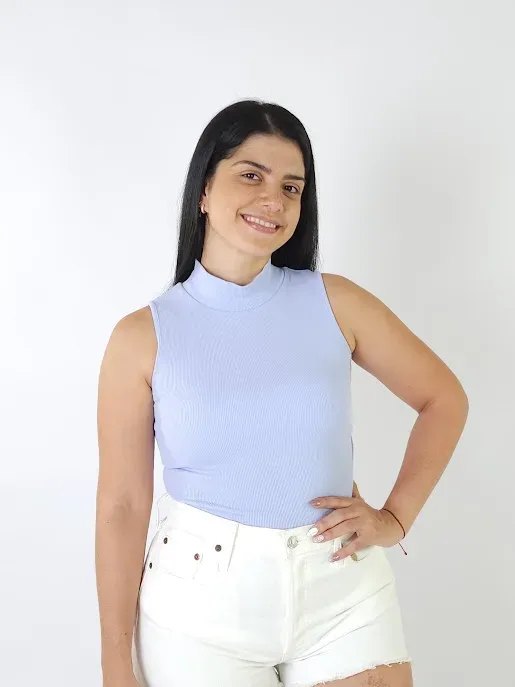Blusa para dama color celeste