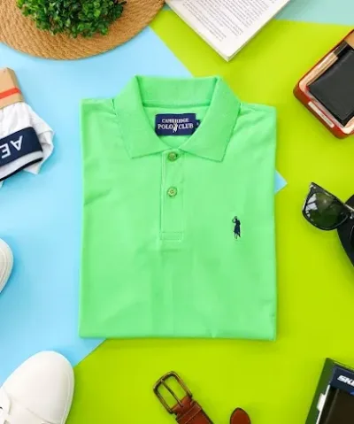 Camiseta Cambridge Polo Club para caballero color verde lima PC-02537