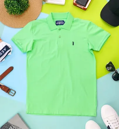 Camiseta Cambridge Polo Club para caballero color verde lima PC-02537