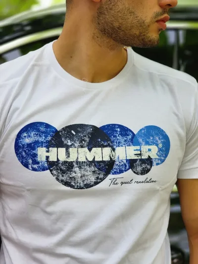 Camiseta Hummer para caballero color blanco