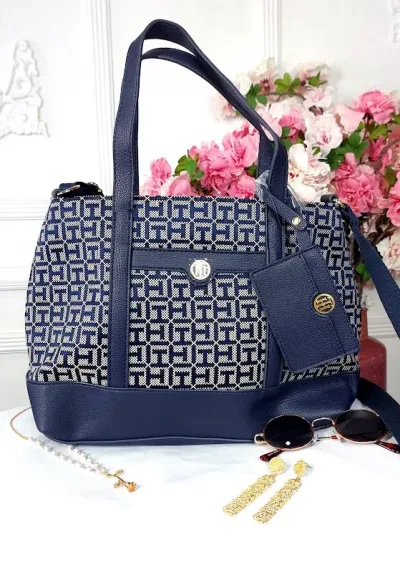 Bolso de hombro Tommy Hilfiger para dama color azul oscuro