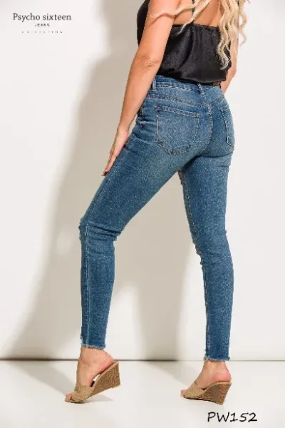 Jeans Psycho Sixteen PW152 para dama color azul