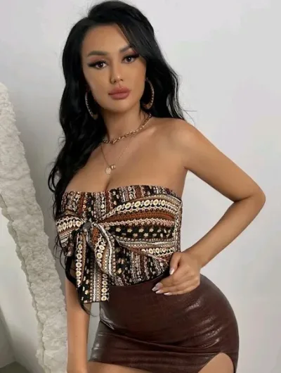 Body para dama con estampado geométrico floral