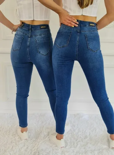 Jeans para dama Café Siete #4635A color azul