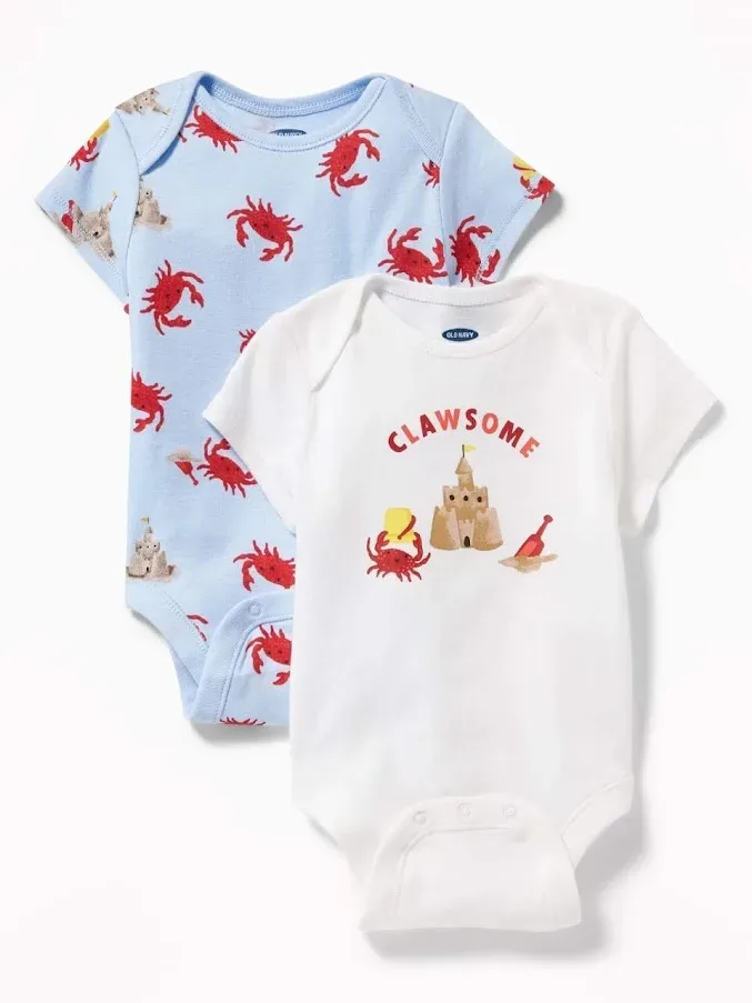 Dúo de mamelucos diseño de cangrejos