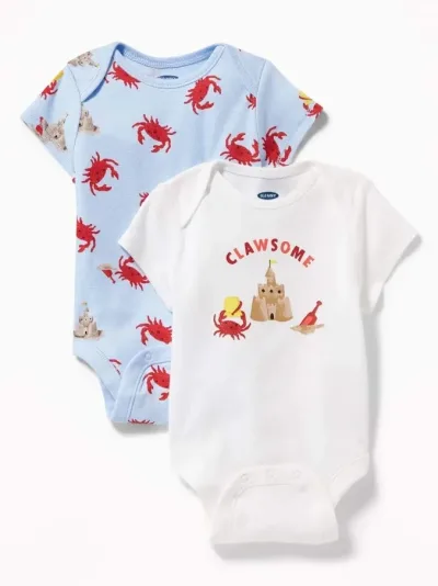 Dúo de mamelucos diseño de cangrejos