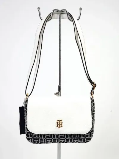 Bolso Tommy Hilfiger para dama color negro y blanco