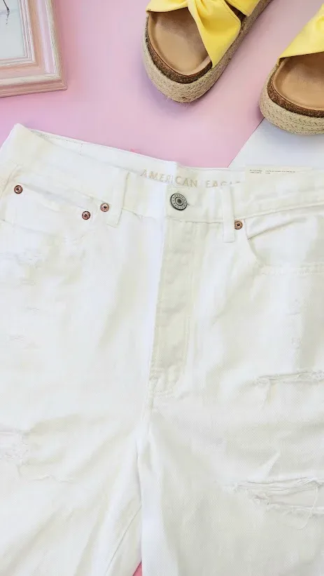 Short American Eagle para dama color blanco