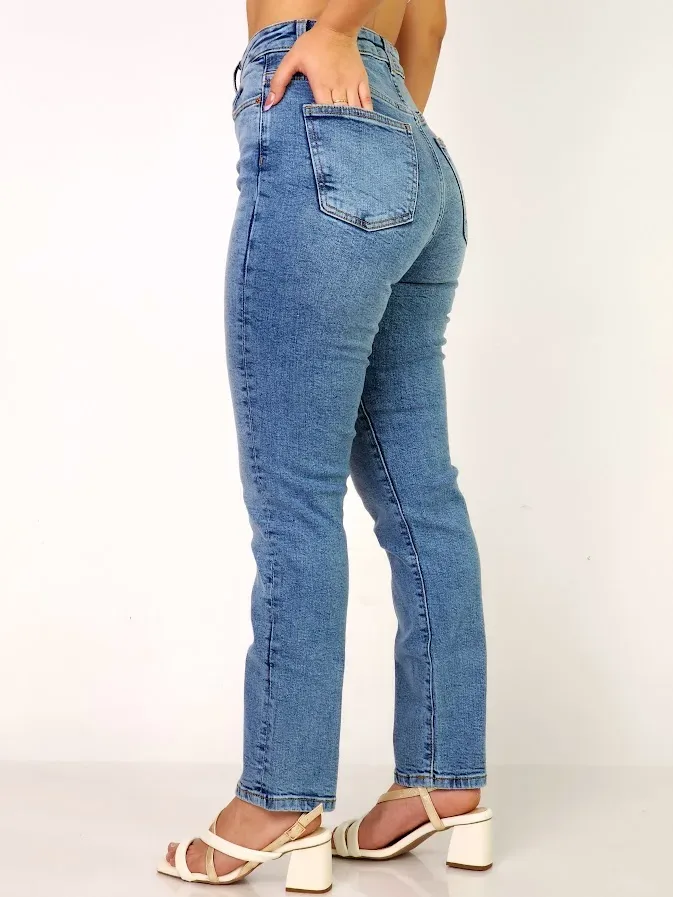 Jeans para dama color mezclilla claro