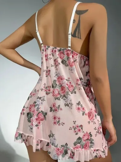 Bata para dama diseño floral