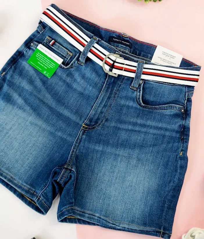 Short Tommy Hilfiger para dama jeans oscuro