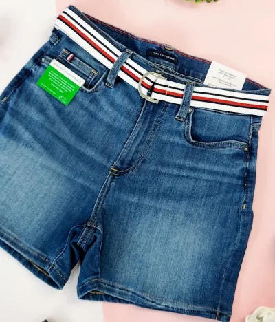 Short Tommy Hilfiger para dama jeans oscuro