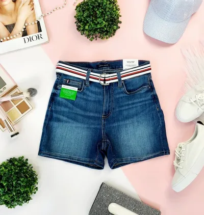 Short Tommy Hilfiger para dama jeans oscuro
