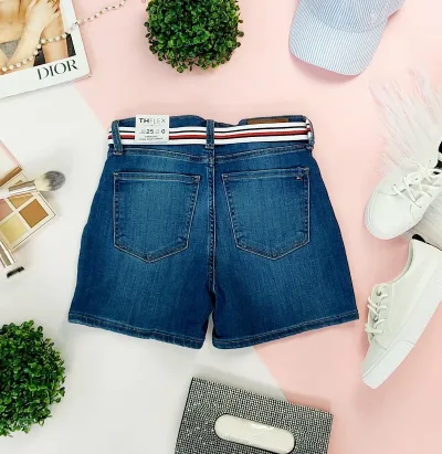 Short Tommy Hilfiger para dama jeans oscuro