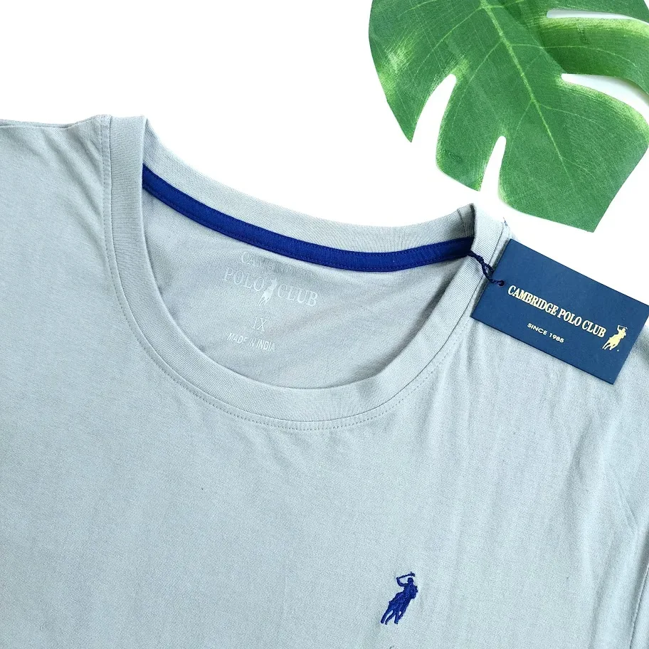 Camiseta Cambridge Polo Club para caballero color azul gris.