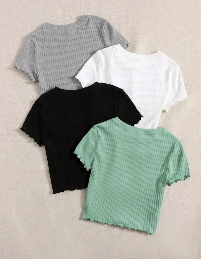 Set de camisetas para dama multicolor