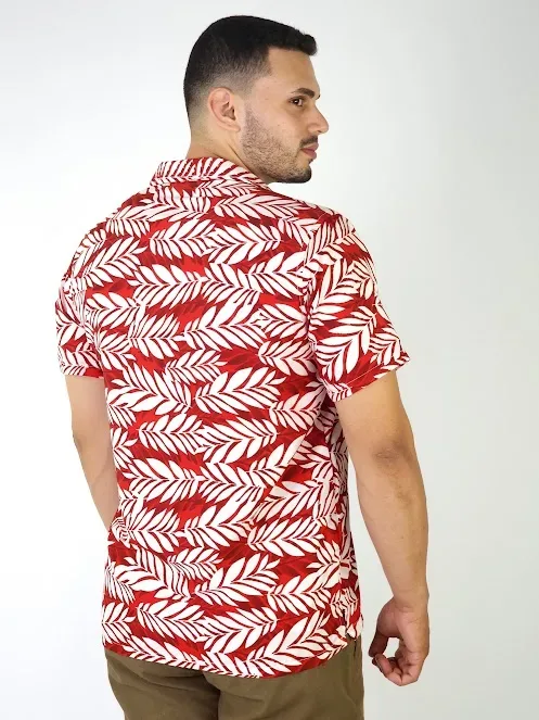 Camisa para caballero diseño floral multicolor