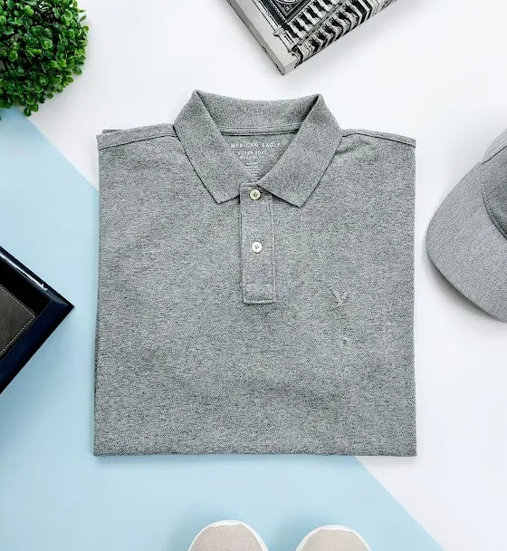 Camiseta American Eagle para caballero color gris