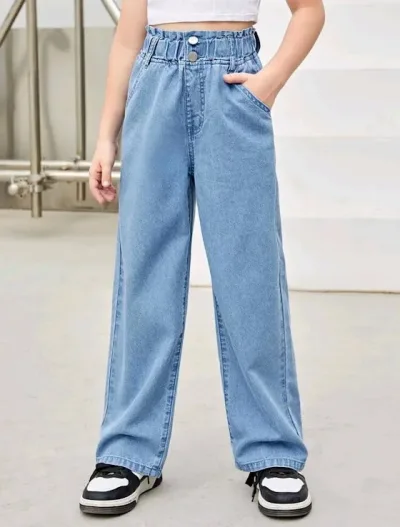 Jeans para niña azul