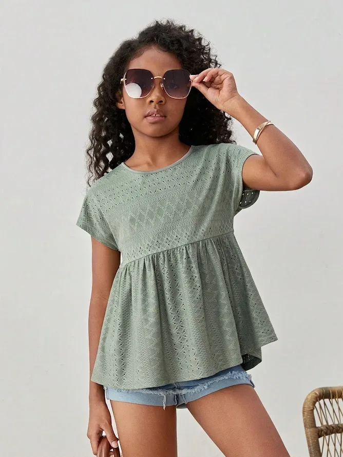 Blusa para niña color verde