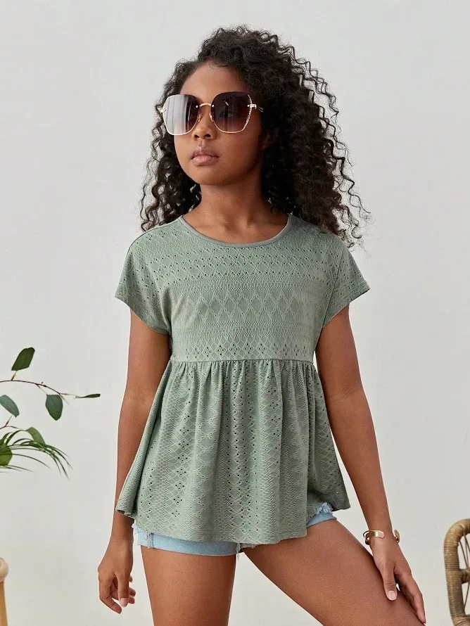Blusa para niña color verde