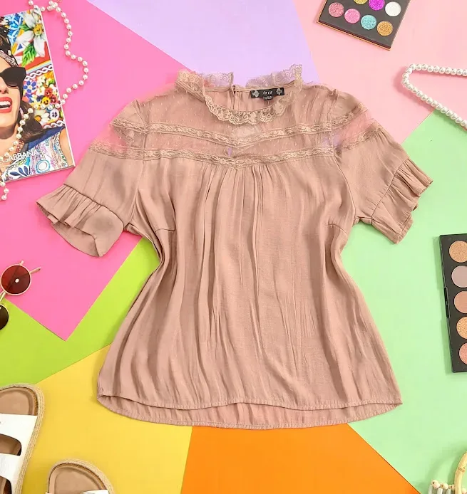 Blusa Iris para dama dama color palo rosa