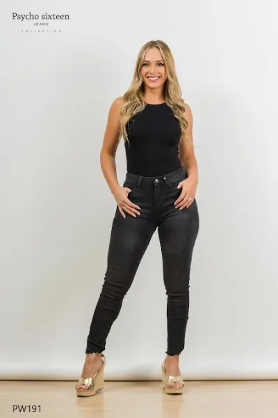 Jeans Psycho Sixteen para dama #PW191 color gris