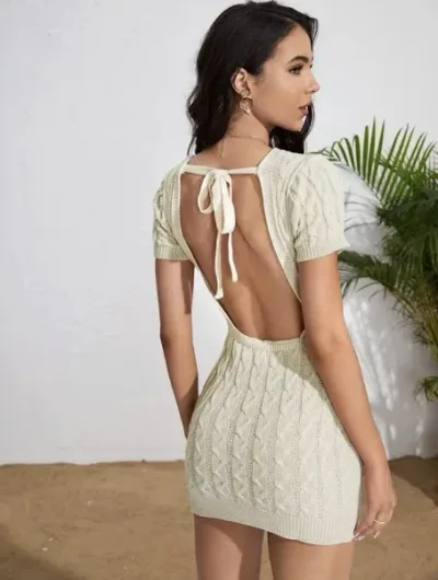 Vestido para dama color beige claro