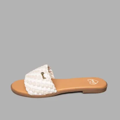 Sandalias Coral para dama color blanco con  crema  IRINA CREAM TP CORAL