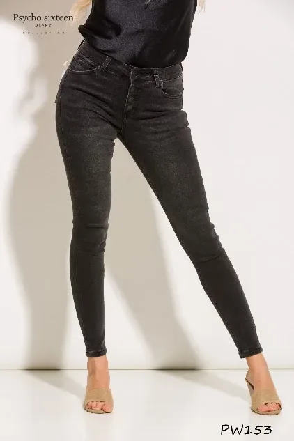 Jeans para dama Psycho Sixteen PW 153  color gris