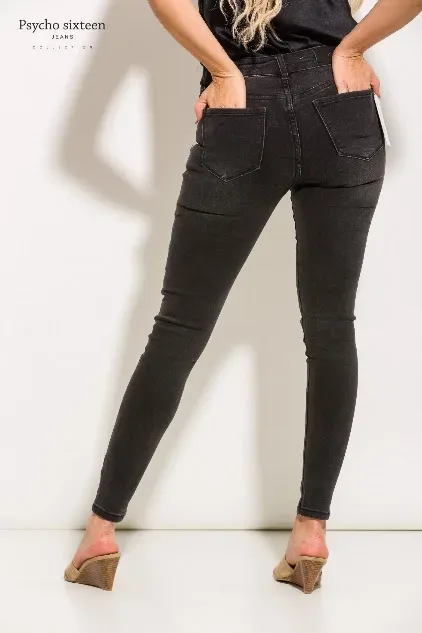 Jeans para dama Psycho Sixteen PW 153  color gris