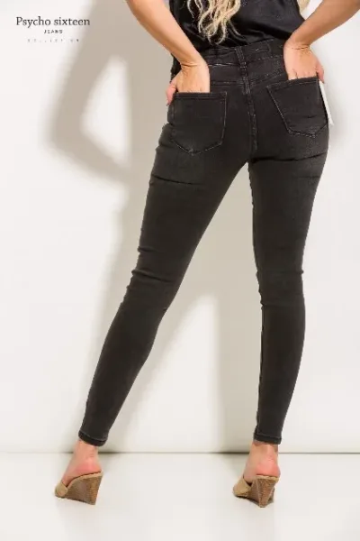Jeans para dama Psycho Sixteen PW 153  color gris