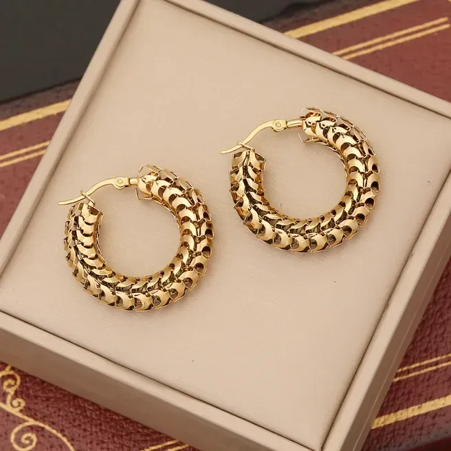 Argollas acero inoxidable para dama