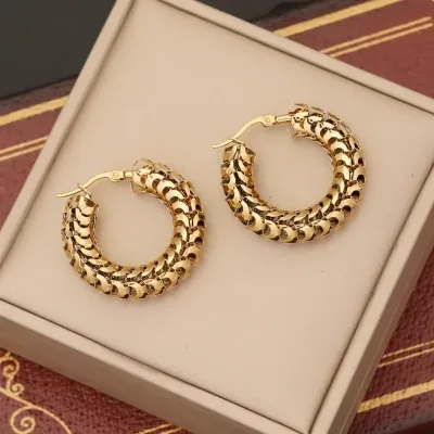 Argollas acero inoxidable para dama
