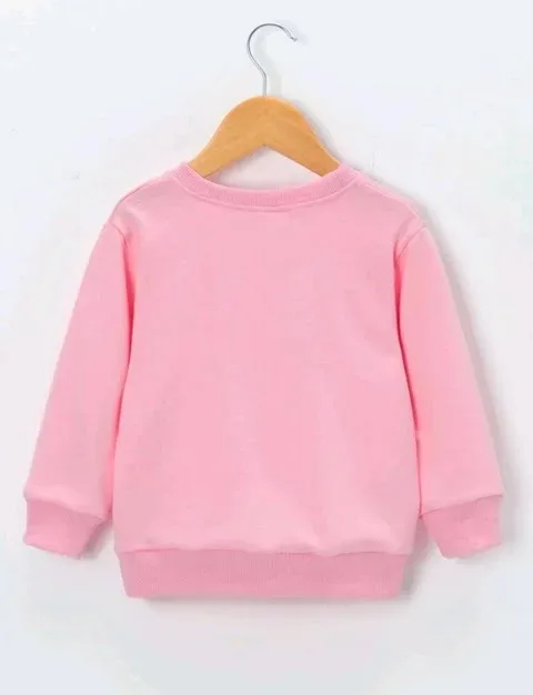 Abrigo para niña color rosa estampado de arcoíris